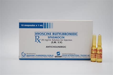 HYOSCINE BUTYLBROMIDE SPASMOCIN – Sahar Pharma