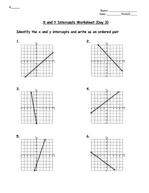 X And Y Intercepts Worksheet Day 2 Answer Key - Fill Online, Printable, Fillable, Blank | pdfFiller