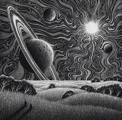 Space Drawings, Art Drawings Sketches, Arte Black, Consciousness Art, Black And White Art ...