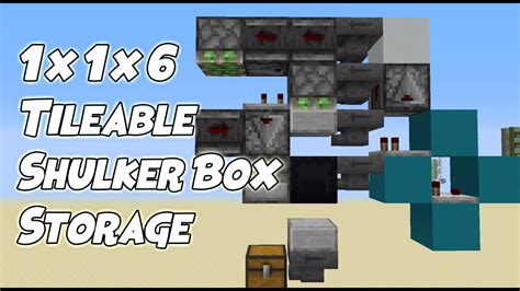 [TUTORIAL] Simple 1x7x6 Tileable Shulker Box Loader / Storage System! (1.15.2+) - YouTube