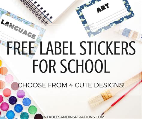 Free Cute Label Stickers For School With Blank Templates - Printables and Inspirations