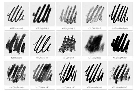 ArtStation - Free Inktober 2019 Photoshop Brushes | Brushes