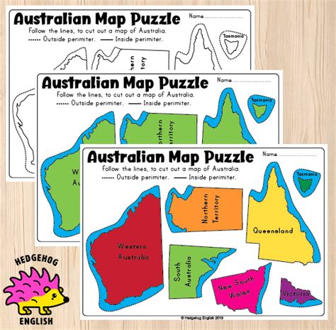 These bright puzzle maps, make learning about Australia fun! Australian Maps, Creme, Map Puzzle ...