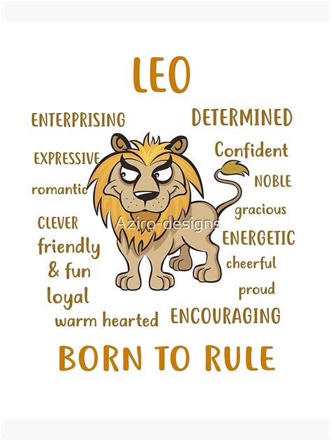 "Zodiac sign Leo fearless lion July-August born personality traits ...