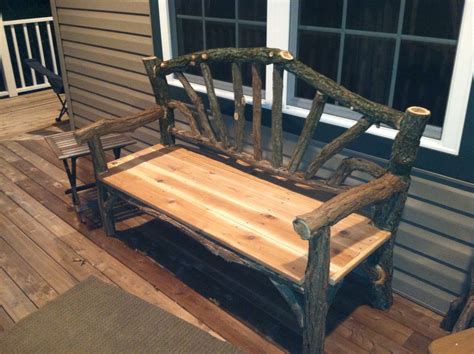 Locus / cedar bench Rustic Outdoor Furniture, Twig Furniture, Driftwood ...