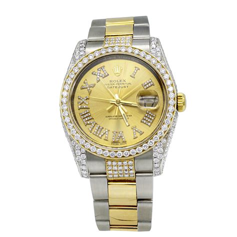 Mens Gold Watches With Diamonds