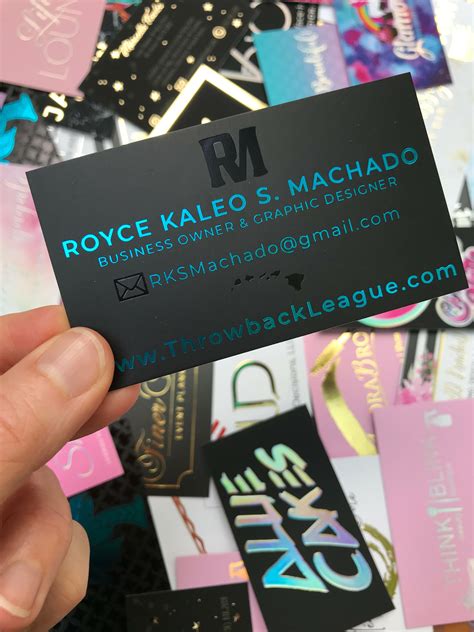 Black Foil Business Cards | ShaynaMade