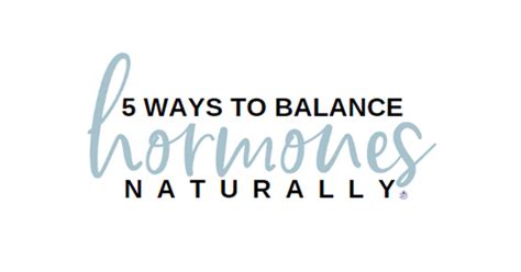 5 Ways to Balance Hormones Naturally