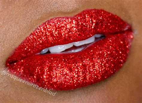 Queenii Rozenblad : Ruby Woo Red Glitter lips and video tutorial below!