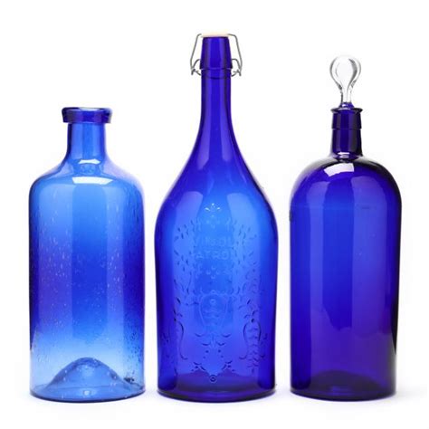 Three Large Cobalt Glass Bottles (Lot 1358 - From the Personal ...