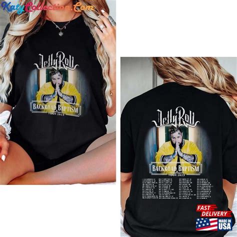 Jelly Roll 2023 Tour Shirt Backroad Baptism Merch Classic T-Shirt ...