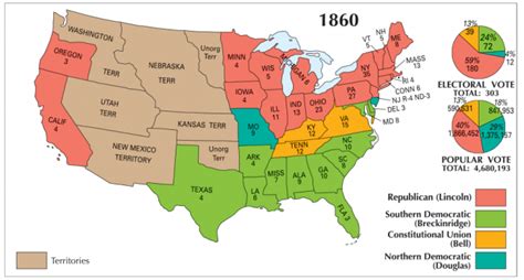 US Election of 1860 Map - GIS Geography