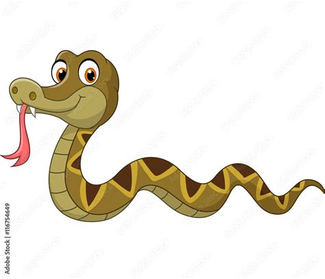 Cartoon snake character Stock Vector | Adobe Stock