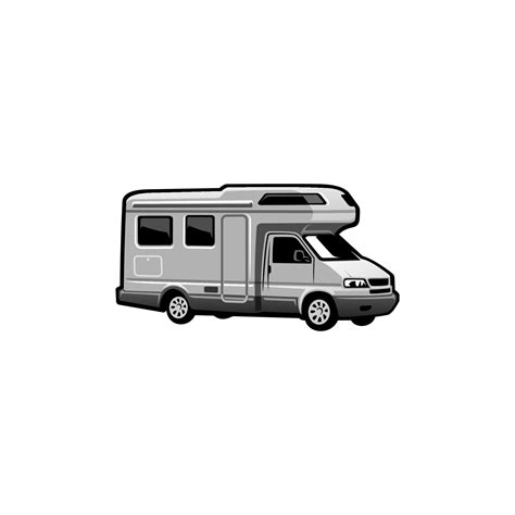 RV - camper van - caravan - motor home isolated vector 4338258 Vector ...