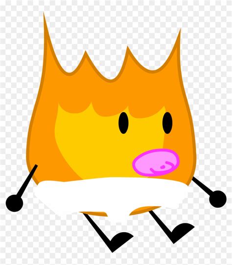 Baby Firey - Bfdi Firey - Free Transparent PNG Clipart Images Download