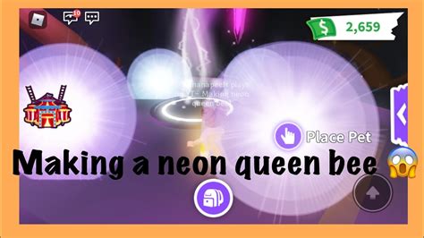 Making Neon queen bee 😱 || Roblox adopt me - YouTube