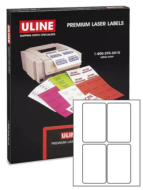 Uline Laser Labels - White, 3 x 5" S-5488 - Uline