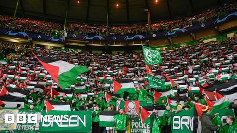 Celtic fans defy club appeal over Palestinian flag display