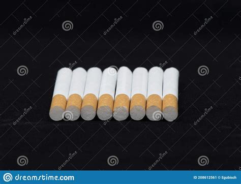 Smoking Cigarettes and Nicotine Addiction Stock Image - Image of ...