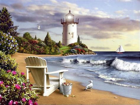 Lighthouse, Paintings - XciteFun.net