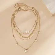 Irregular Pearl Tassel Decorative Necklace Simple Fashion Versatile Chain Necklace Set - Temu