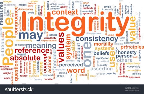 Background Concept Wordcloud Illustration Of Integrity Principles Values - 49425964 : Shutterstock