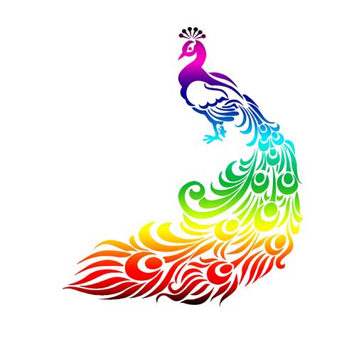 Peacock Rainbow Colors Clipart Free Stock Photo - Public Domain Pictures