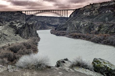 Magnificent Bridge on the Snake River with Unique Color Grading Stock Photo - Image of bridge ...