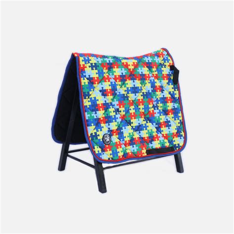 Puzzle Sublimated Customized 3D Printed Saddle Pad Numnah