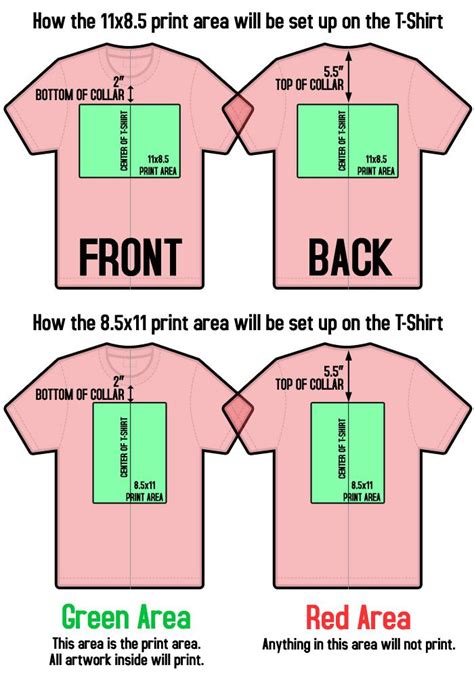 T-Shirt Artwork Placement Guide