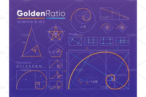 Set of golden ratio element | Custom-Designed Illustrations ~ Creative ...