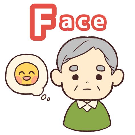 Animated illustration of "Face drooping" in F.A.S.T. Warning Signs | UGOKAWA