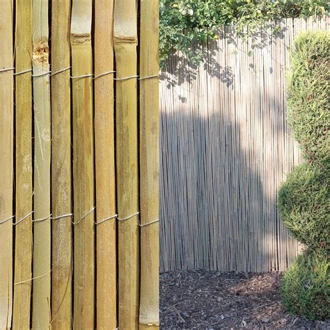 Buy 4M Bamboo Slat Natural Garden Screening Fencing Fence Panel Privacy ...