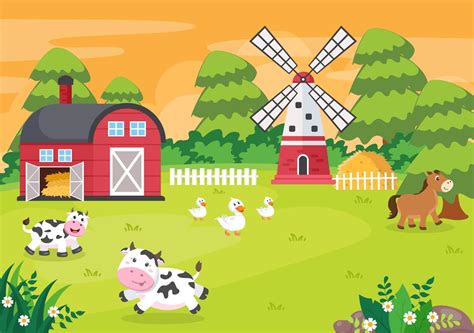 Cute Cartoon Farm Animals Illustration 2752395 Vector Art at Vecteezy