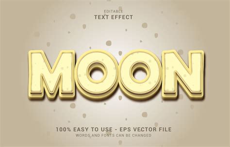 Premium Vector | Moon text style effect