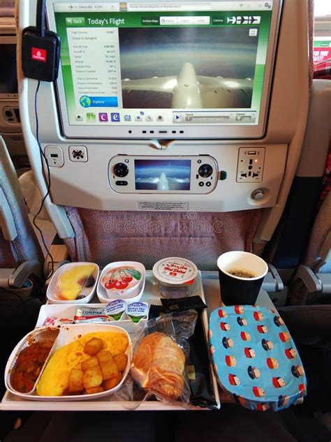 A Set of Food for a Passenger on an Emirates Airline Flight Editorial ...