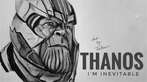 Drawing Thanos From Avengers - Endgame | Pencil Sketch Drawing Thanos | Avengers Infiniy War ...