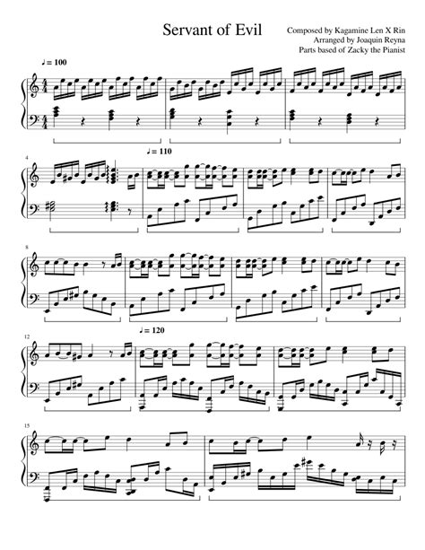 Servant of Evil Sheet music for Piano (Solo) | Musescore.com