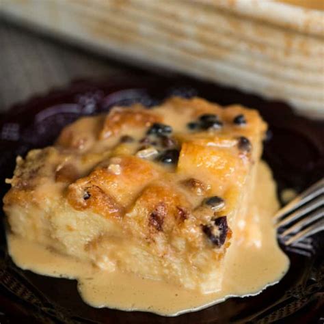 Classic Bread Pudding with Vanilla Caramel Sauce ⋆ Real Housemoms