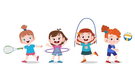 Premium Vector | Kids doing sport