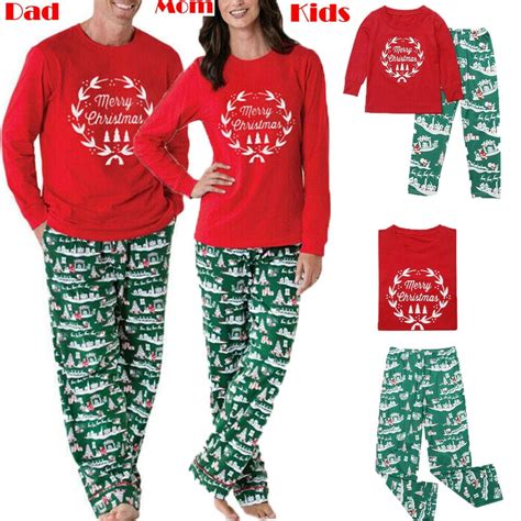 Ma&Baby - Family Matching Christmas Pajamas Set Baby Kid Adult Xmas Nightwear Pajamas - Walmart ...