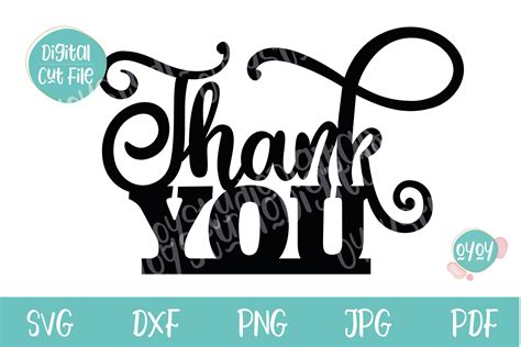 Thank You Cake Topper SVG |Thank You Sign SVG (1047031) | Cut Files | Design Bundles