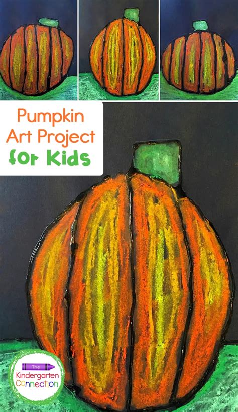 Pumpkin Art Project With Chalk Pastels - The Kindergarten Connection