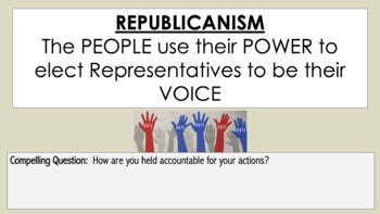 Republicanism : A 7 Principles of the Constitution Activity by ...