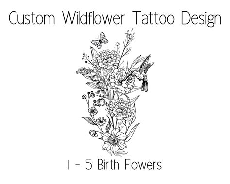 Flower Bouquet Tattoo, Birth Flower Tattoos, February Birth Flowers ...