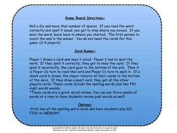 Spelling Games for 1st Grade by Craft-Tastic Creations | TPT