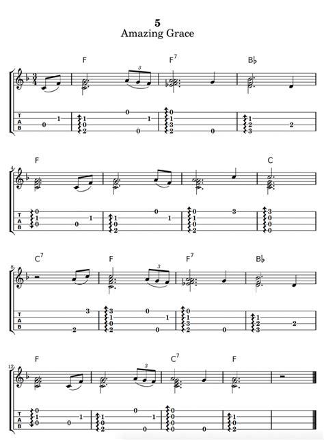 Amazing Grace Chord Melody Ukulele Tab | Ukulele Go