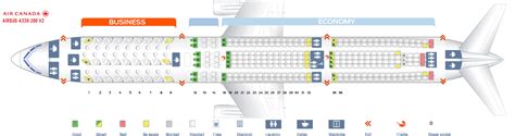 Seat map Airbus A330-300 Air Canada. Best seats in plane