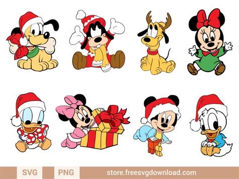 Baby Mickey Mouse Christmas SVG Bundle (FSD-K88) - Store Free SVG Download