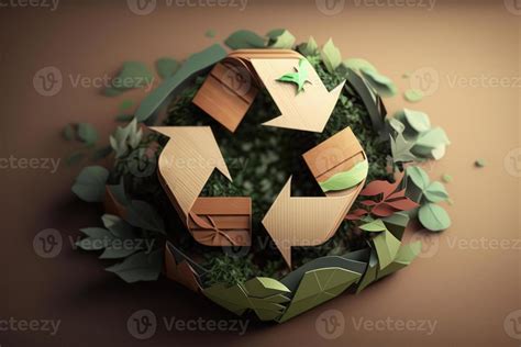 Recycle symbol with eco friendly earth background. Generative AI 23146360 Stock Photo at Vecteezy